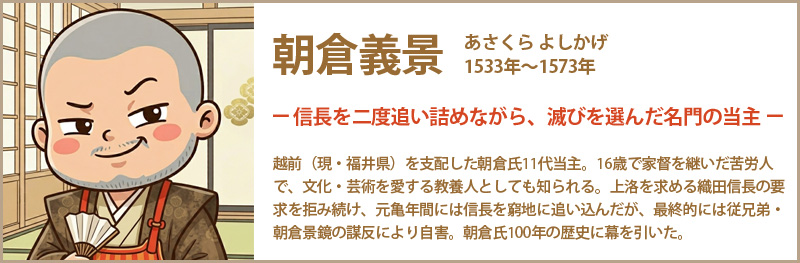 武将カード：朝倉義景（あさくらよしかげ）1533年〜1573年